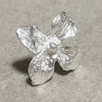 作品純銀製　お花のブローチ/ピンバッジ 紫陽花　silver1000 silver999