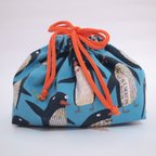 作品巾着袋 ・Penguin Drawstring Bag   完売