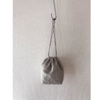 作品Linen pouch  beige