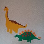 作品壁面【恐竜】ステゴサウルス＆ブラキオサウルス