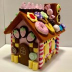 作品フェルト  お菓子のおうち 小物入れ