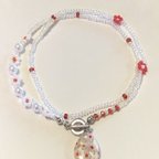 作品しずく型ミルフィオリビーズのネックレス / Millefiori beads necklace