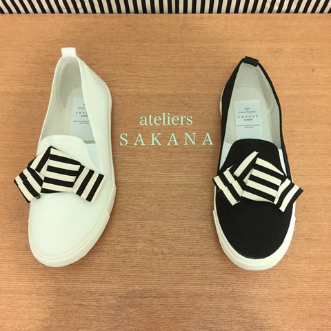 striped jobi shoes 22.5cm~30cm