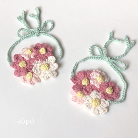 ペット用コスモスの花束アクセサリー/2way💐優しい素材でうちの子も嫌がらない♡