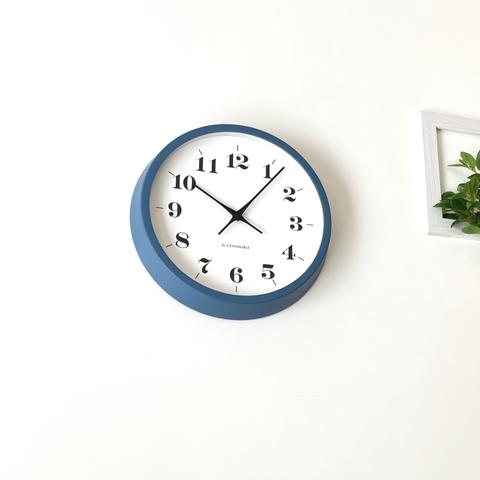 KATOMOKU muku clock 12 ブルー km-97BRC 電波時計 連続秒針