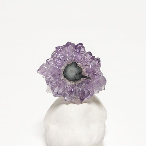 小ぶりなフラワーアメジスト 紫水晶 鍾乳石 スタラクタイト スライス クラスター Flower Amethyst Stalactite Slice 鉱物 原石 鉱石 天然石 02006