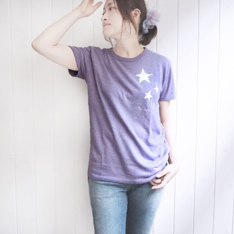 おとなのＴシャツ　＊よるのおわり-Tee＊ラベンダー