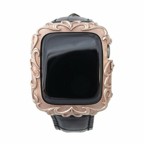 Apple Watchケース　シルバー925 44mm　ピンクゴールドメッキ