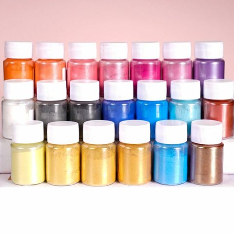 樹脂ジュエリー顔料セット  25ml 20個セット （Aセット）エポキシ顔料 カラーパウダー UVレジン レジン液 着色 パール 着色料