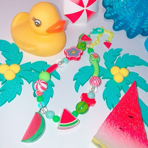 💚🍉スイカネックレス🍉🌴