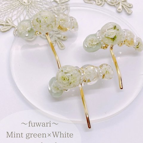 fuwari Mintgreen×White ポニーフック