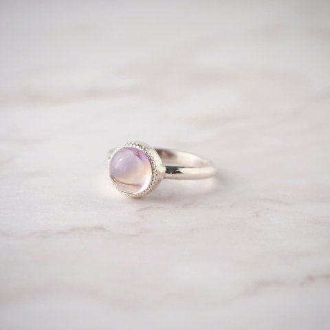 Ametrine ring -アメトリン アメジスト シトリン 彫金 天然石リング アクセサリー シンプルリング ジュエリー 大粒 重ね付け おしゃれ-