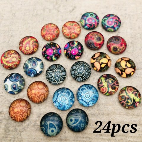 【商品入れ替え★300円→100円♪】【cbtt4112】【24個】【12ｍｍ】Photo Glass Cabochon  /ピアス/イヤリング/ネックレス