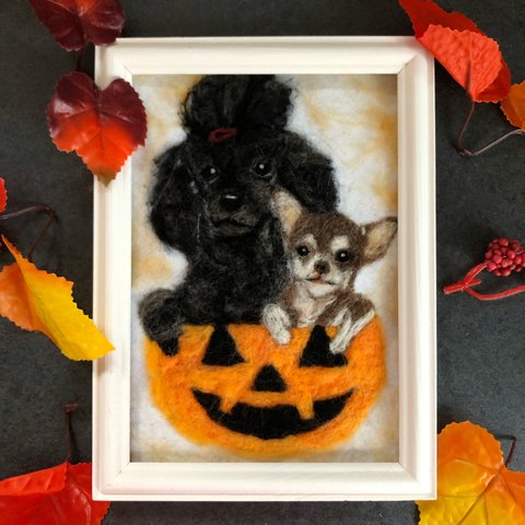 ハロウィン限定愛犬似顔絵刺繍