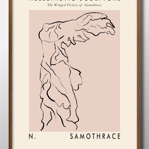 6899■ポスター　A3サイズ　『サモトラケのニケ』　アート　イラスト　北欧　デザイン　上級マット紙