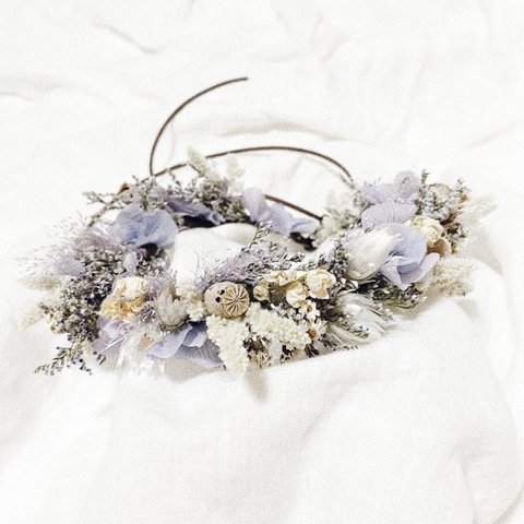 【花冠】Head wreath /White,lavender