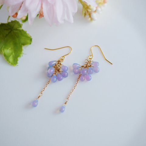 ♥紫陽花の雫♡ピアス/イヤリング♥