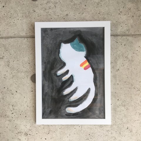 絵画「cat」