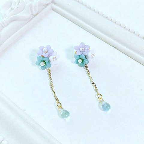 花露ピアス/イヤリング