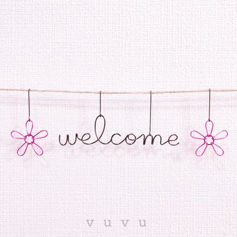 ♡お花のwelcome♡ワイヤークラフト