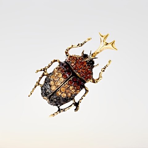 H8030 【昆虫】夏 季節限定 甲虫 カブトムシ ブローチ