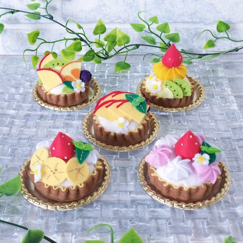 🍓送料無料🍓 フェルトおままごと　ケーキ　タルト　Ａセット