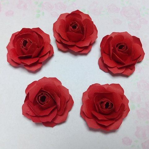 ペーパークラフト　バラ🌹　赤