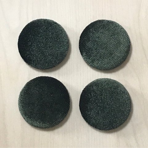 VELOURS GREEN ROUND CABOCHONS