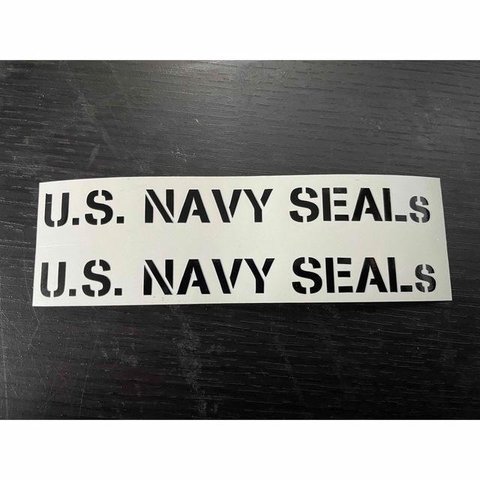 ネイビーシールズ NAVY SEALS カッティングステッカー 2枚セット黒色