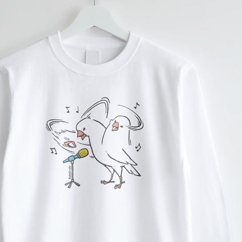 長袖Tシャツ（ENJOY MUSIC / ボーカリスト / 白文鳥 / B）