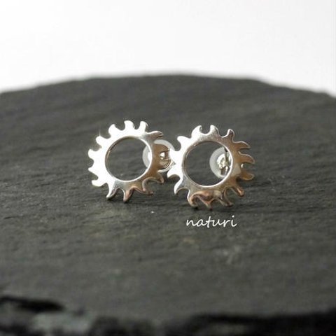 【soleil】sv925 sun pierce Ⅱ (2pcs)