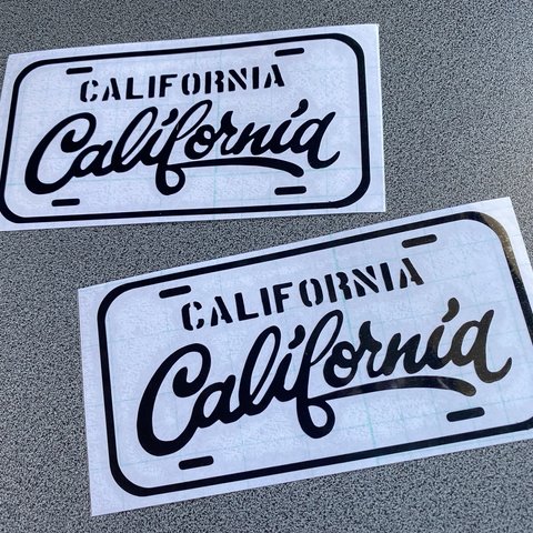 USA  USナンバー【 CALIFORNIA 】カリフォルニア sticker ステッカー お得2枚セット 【カラー選択可】 送料無料♪