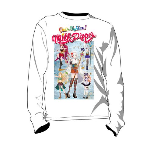 Milk Dipper ミルクディッパー Tシャツ 長袖  メンズ レディース アニメ ファイター【Sayaka】