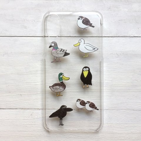 鳥  スマホケース