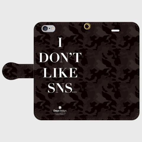 I DON'T LIKE SNSTYPE-D BLACK CAMO 手帳型スマホケース