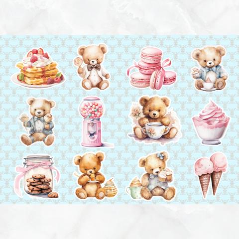 ♡新作♡10枚 sweet teddy bear2コラージュシート