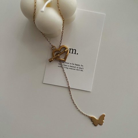 M.176 butterfly necklace gold...