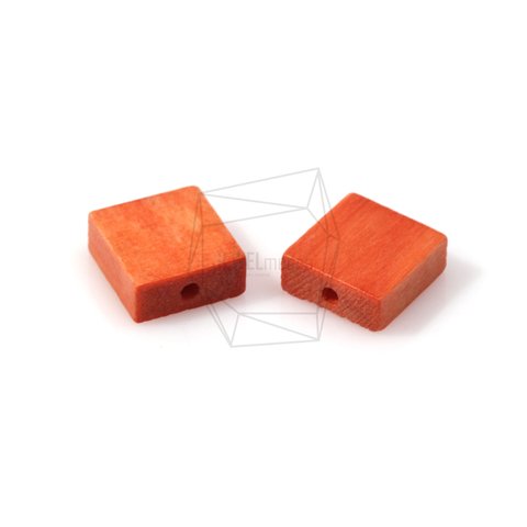 BSC-260-G【5個入り】スクエアウッドビーズ,Square Wooden Beads /10mm x 10mm