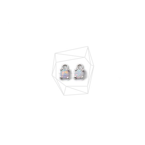 PDT-2215-R【2個入り】オパールペンダント ,Synthetic opal Pendant