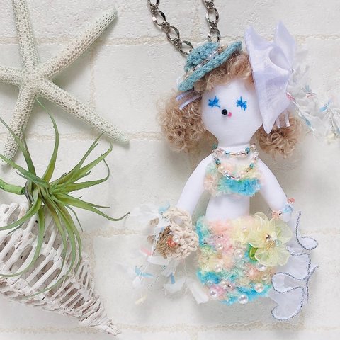 送料無料☆マーメイドドールチャーム～Ribbon Pastel gradation～