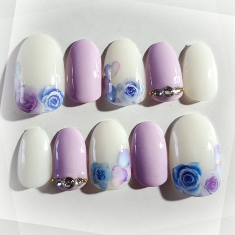 Rose Nail Blue×Purple