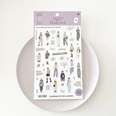 street fashion sticker　purple