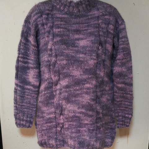 ニット　手編みセーター　手編みカーディガン　レディース　モヘア