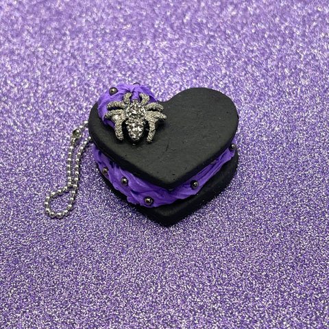 スパイダークッキーサンドPurple&Black　キーホルダー