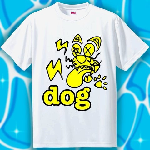 shimonologo アパレル　Tシャツ アート　ポップ　デジタル　プレゼント　半袖　かわいい　お祝い　記念日　ファッション　イラスト　夏　犬　オシャレ　絵画　ロゴ　シンプル　ギフト　誕生日