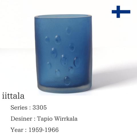 【北欧 フィンランド ヴィンテージ】iittala（イッタラ） 3305 vase blue