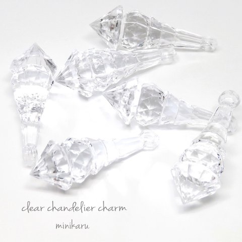 6pcs)clear chandelier charm