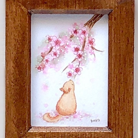 【受注制作】仔犬と桜