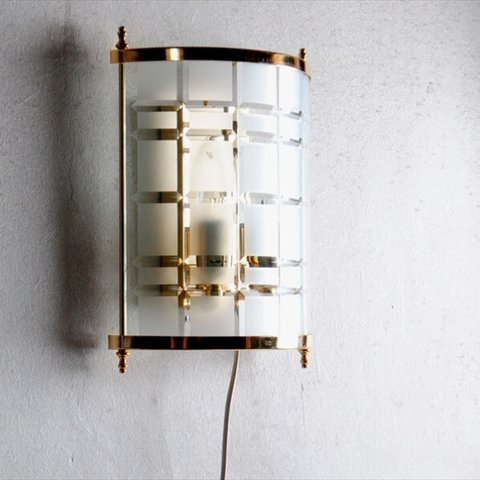 デンマークから ガラスシェード ウォールライト 2灯 Sconce スコンス 北欧 ミッドセンチュリー期 照明 ランプ アンティーク