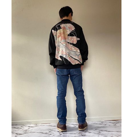 訳あり　ハンドメイド　着物リメイク　ジャケット　3XL